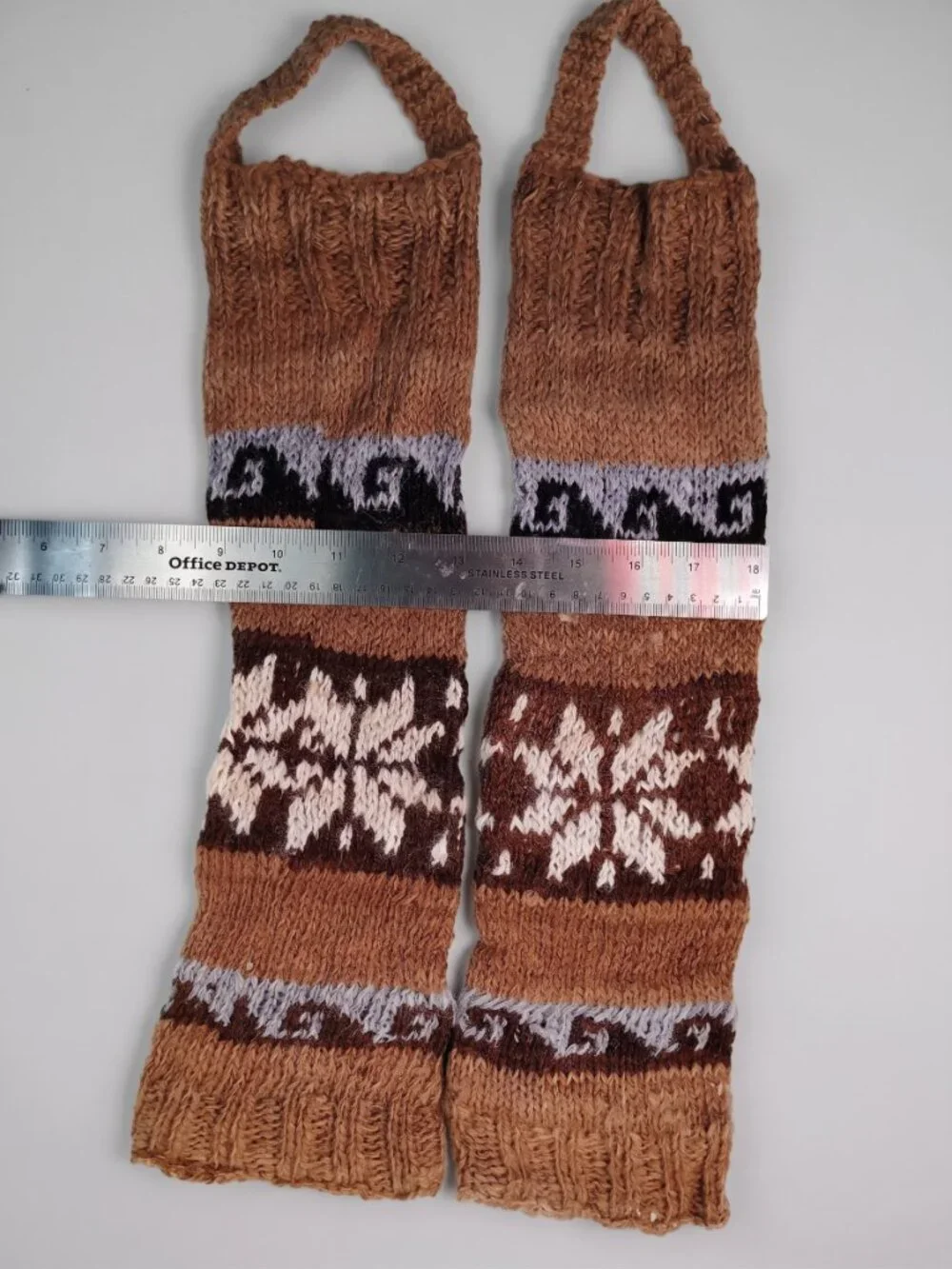 Hand-knitted Alpaca Wool Booties and Leg Warmers